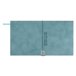 Еженедельник датированный 2026 ESCALADA, 175х95 мм, 64 л., арт. 70396/ 40 ТИВОЛИ ГЛОСС ГОЛУБОЙ (кожзам: мягкий переплёт, материал обложки: искусственная кожа "Тиволи глосс"; декор: блинтовое тиснение; способ крепления блока: ниткошвейный; вн. блок: 6