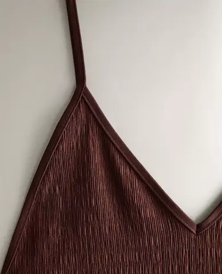 ZARA HOME КУПАЛЬНИК ИЗ РЕЛЬЕФНОЙ ТКАНИ, ТЕРРАКОТОВЫЙ
