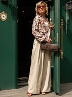 Рубашка льняная Тропик (бежево-коричневая) Б15877-1М LT Collection