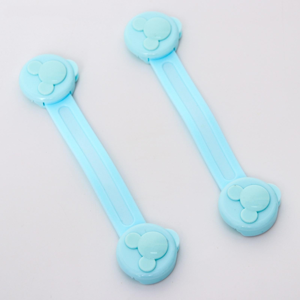 2945887 Блокиратор двери гибкий, набор 2 шт., цвет голубой