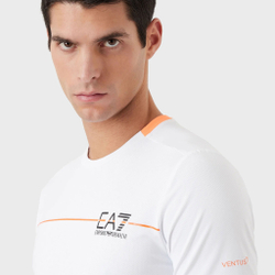 Мужское теннисное поло EA7 Men - White, Orange