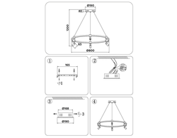 Ambrella Подвесной управляемый светодиодный светильник LineTech FL5299