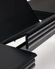 Раздвижной стол Lenon 200-280x90 см, черный массив дуба
