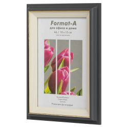 Фоторамка FA Фиеста 10х15 пластиковая со стеклом графитовый | FA фототовары