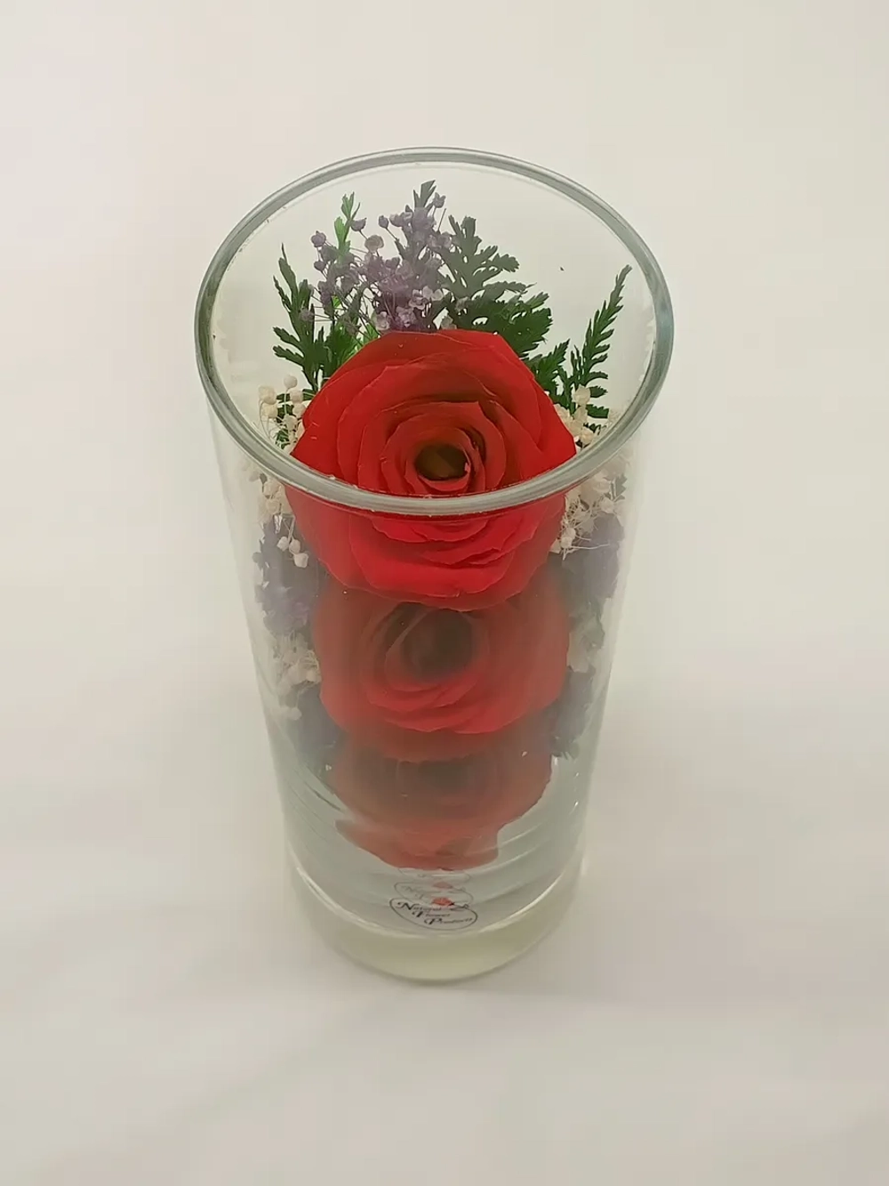 натуральные цветы в стекле, вакуум