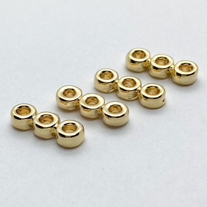 Коннектор-разделитель, цвет золото, размер 12*4 мм, цена за 1 шт