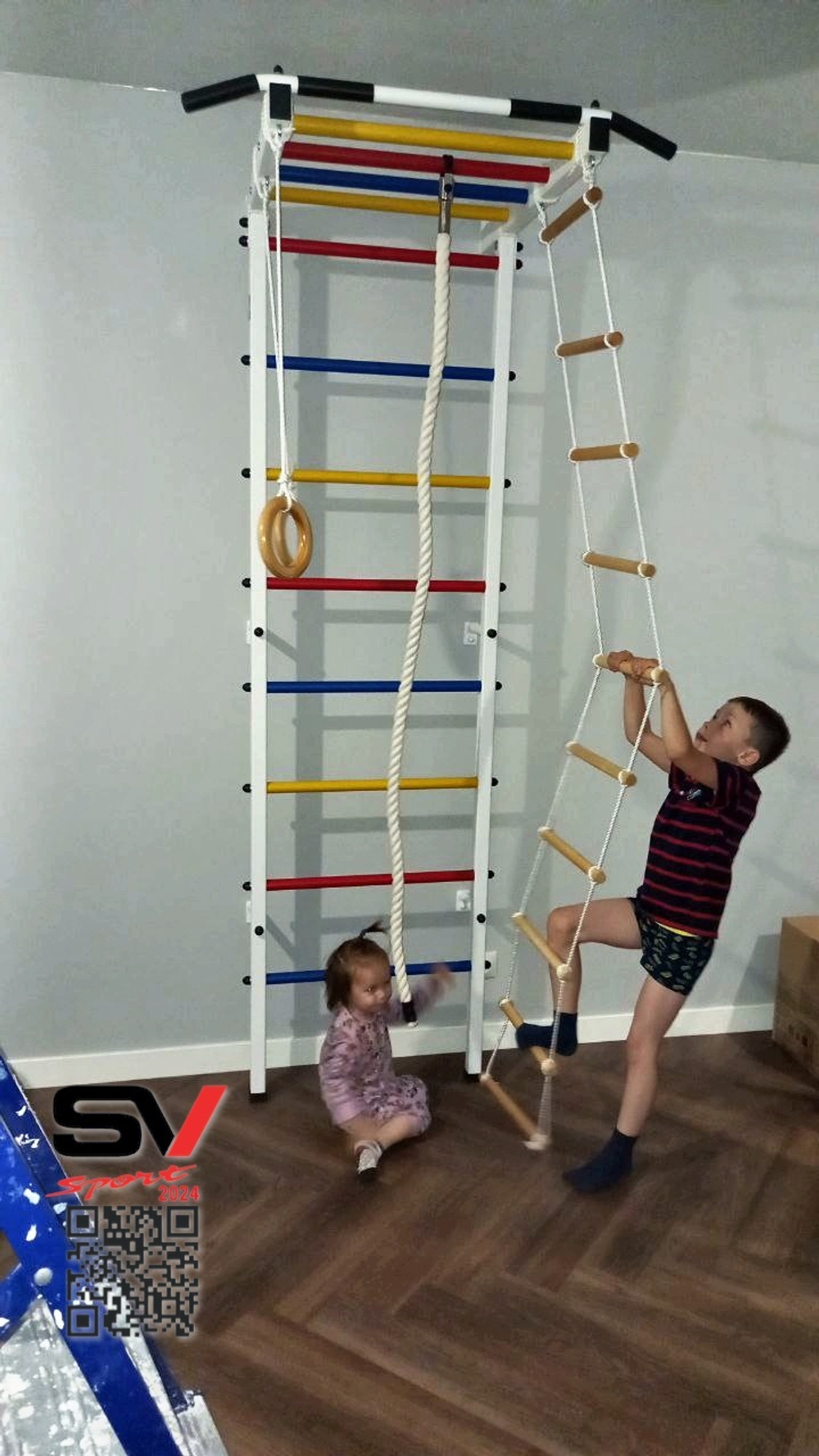 Монтаж шведской стенки Sv Sport в пеноблочные, газоблочные стены