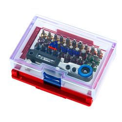 МАСТАК (058-10033C) Набор вставок (бит) 1/4", TORX, HEX, Pozidriv, Phillips, Slotted, 33 предмета