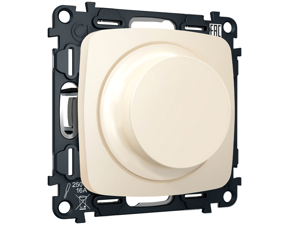 MO325510 Комплект механизма светорегулятора универсального OMEGA Бежевый матовый 25-600W/LED 5-300W QUANT (OP3255, VM136)