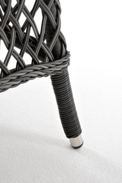 "Эспрессо" плетеный круглый стол, диаметр 118 см, цвет графит