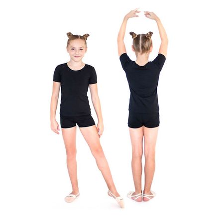 Шорты гимнастические Indigo SM-127-32, р.32, хлопок, эластан, черный