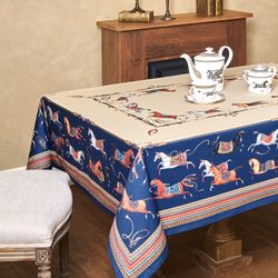 СКАТЕРТЬ "PASSAGE" 140Х300СМ ,БЕЖЕВЫЙ,100% ХЛОПОК С ПРОПИТКОЙ,ТВИЛ