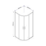 Душевой уголок Garda VSQ-1G800CL, 800*800, хром, стекло прозрачное