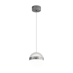 5037/12L L-VISION ODL24 355 никель/прозрачн/молочный/металл/акрил Подвес LED 12W 4000K 600лм RONI