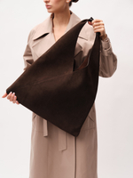 Замшевая сумка DBR 31373 черный каштан