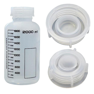 Банка д/реактивов 2 л, с черной град., шир/горл, с крышкой, п/п, LAMAPLAST уп.1/45 шт