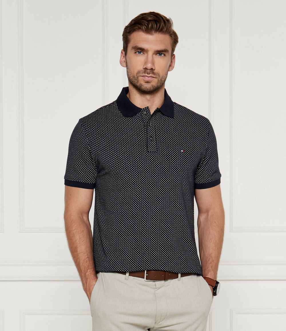 Поло PIQUE MICROPRINT Tommy Hilfiger - темно-синий(MW0MW33196)
