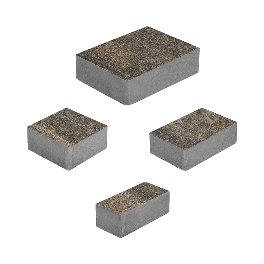 Тротуарная плитка МЮНХЕН - Листопад гранит Старый замок, комплект из 4 видов плит