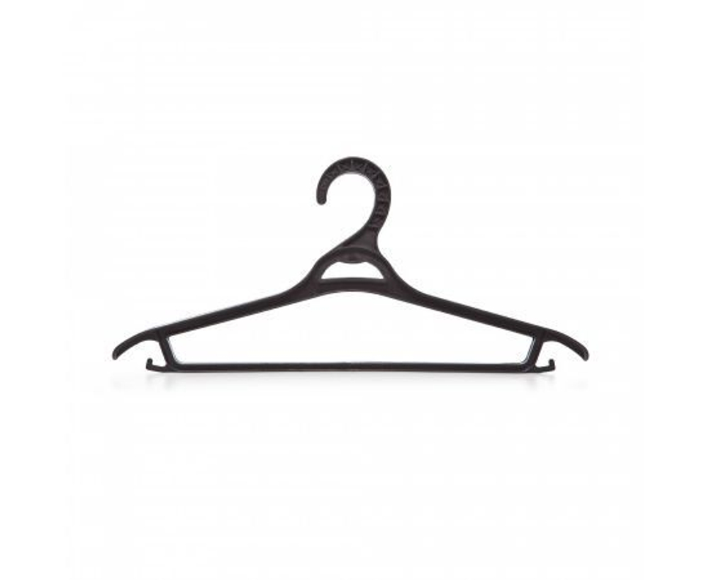 Плечики для одежды Полимербыт пластик черный размер 48-50 ширина 425мм