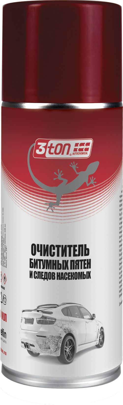 Очиститель кузова 3TON от битумных пятен и следов насекомых аэрозоль 520мл