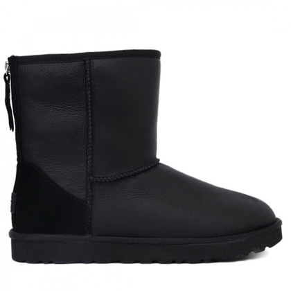 UGG Mens Classic Short Zip Metallic Black