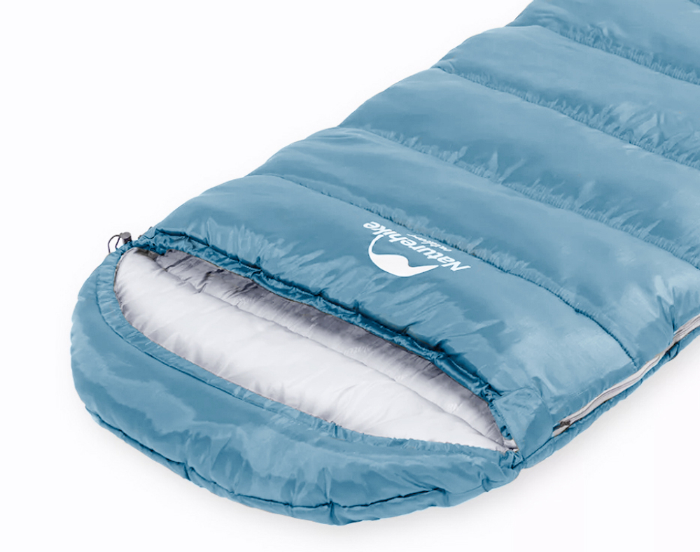 Мешок спальный Naturehike U350S, (190+30)х75 см, (правый) (ТК: -3C), голубой