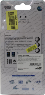 Smartbuy <SBHA-7304-B> 4-port USB3.0  Hub  с выключателями