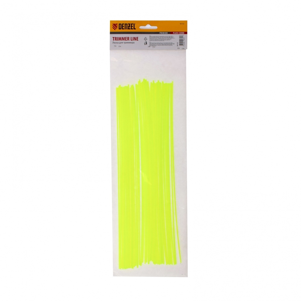 Леска для триммера, квадратная нарезанная 2 мм х 30 см, 50 шт Flex cord Denzel