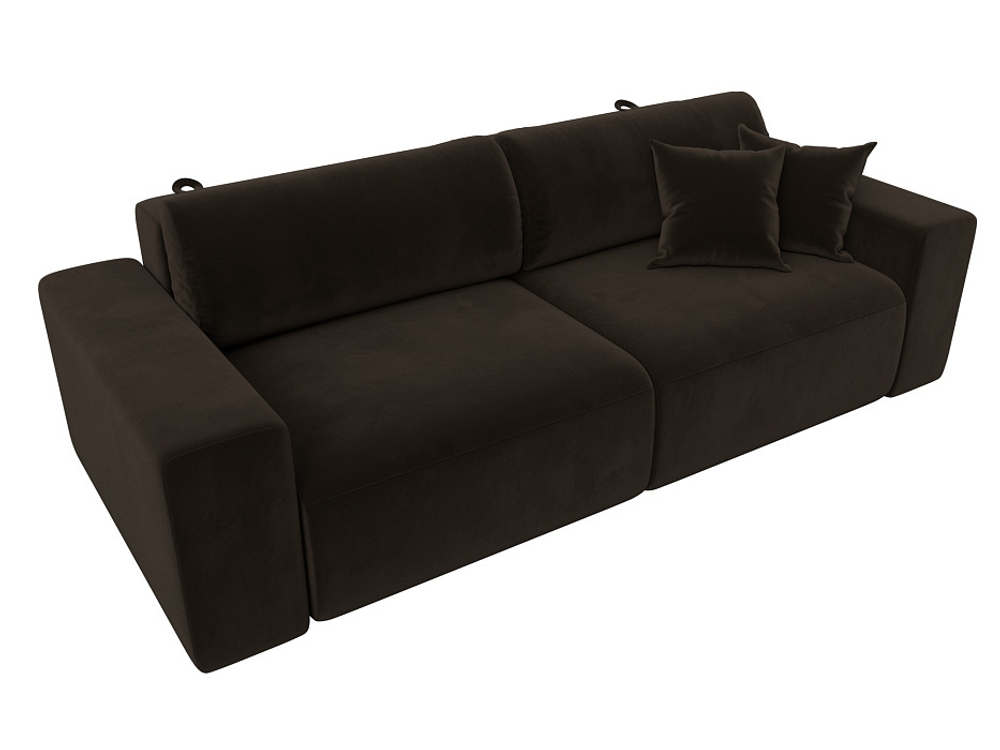 Диван прямой Лига-036 НПБ Классик МИКРОВЕЛЬВЕТ Коричневый