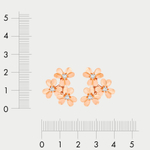 Серьги женские с фианитами из розового золота 585 пробы (арт. 010642-1102)