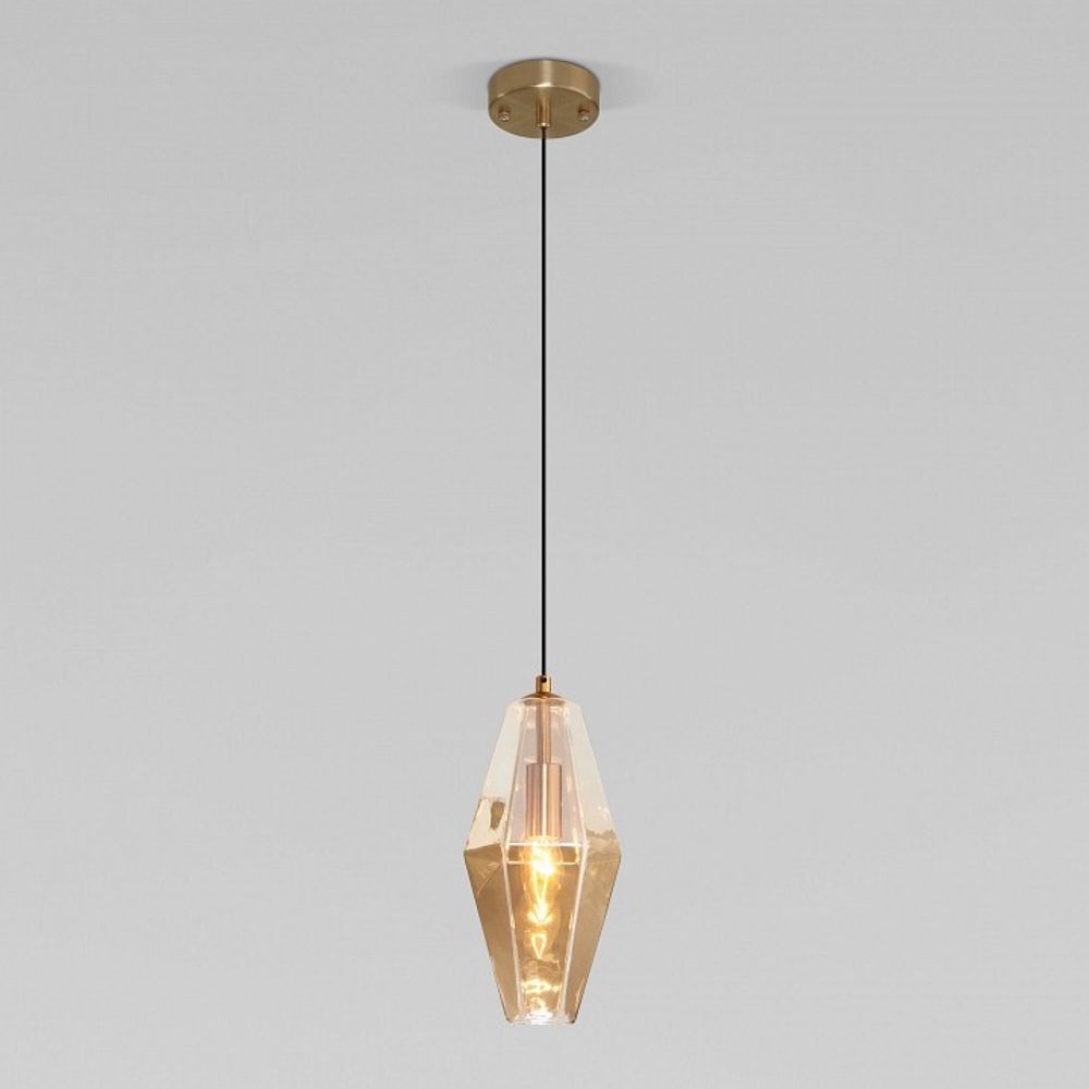 Подвесной светильник Eurosvet Prism 50236/1 янтарный