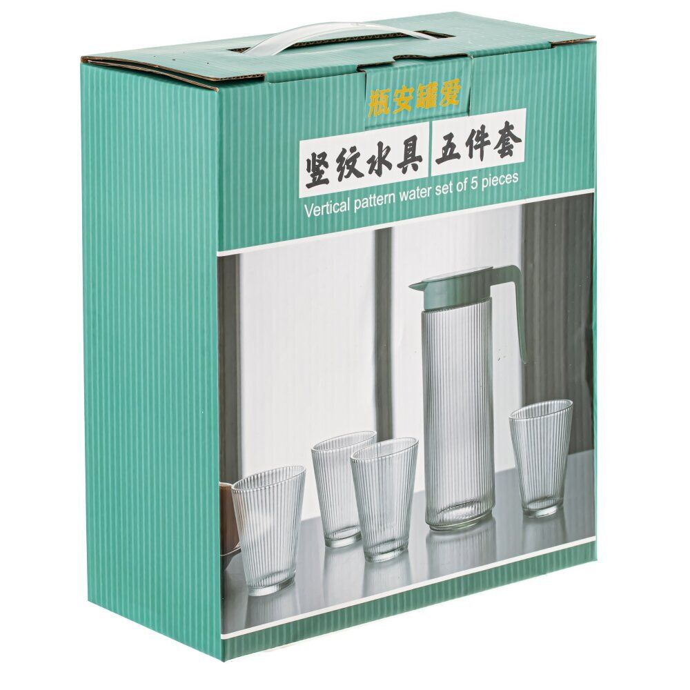 GAEM Набор из кувшина 1000 мл и 4-х стаканов 220 мл, L21,5 W9 H23,5 см