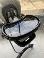 Стульчик для кормления Lux mom 168 Чёрная экокожа