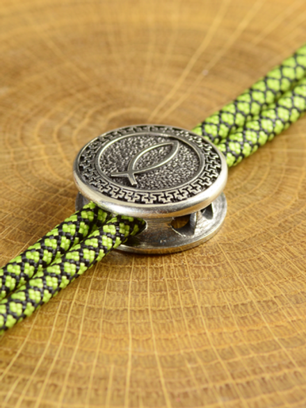 Бусина-вставка «Ихтис» из нейзильбера