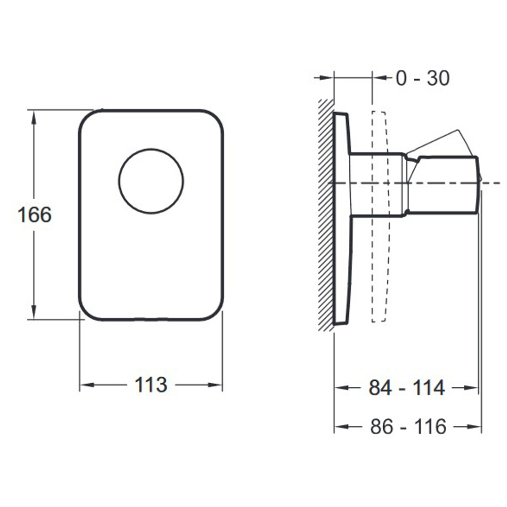 Смеситель для душа Jacob Delafon Toobi E98707-CP встроенный