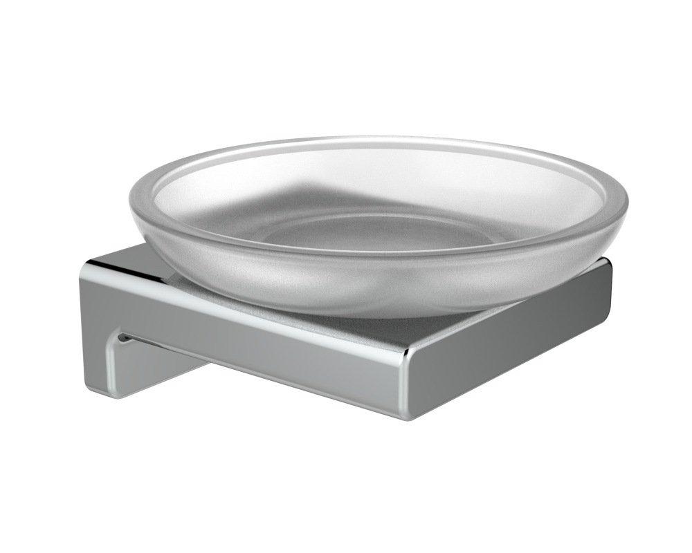 5203 Мыльница нас., стеклянная (ХРОМ) ViEiR  (40/1шт)