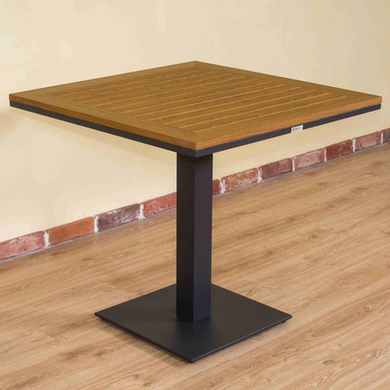 Стол обеденный Ideal Patio МИРРА алюминий, поливуд 80х80 см (1 ножка) резервный дубль