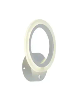 Бра, настенный светодиодный светильник белый, круглый 8449/1 WH, 14Вт 3кв.м. 1601