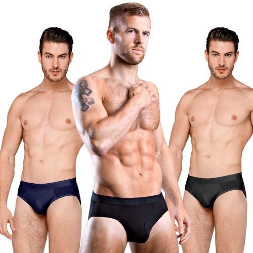 Набор мужских трусов брифов 3в1 (черные, антрацитовые, темно-синие) Doreanse 1327 Набор мужских трусов брифов 3в1 (черные, антрацитовые, темно-синие) Doreanse 1327