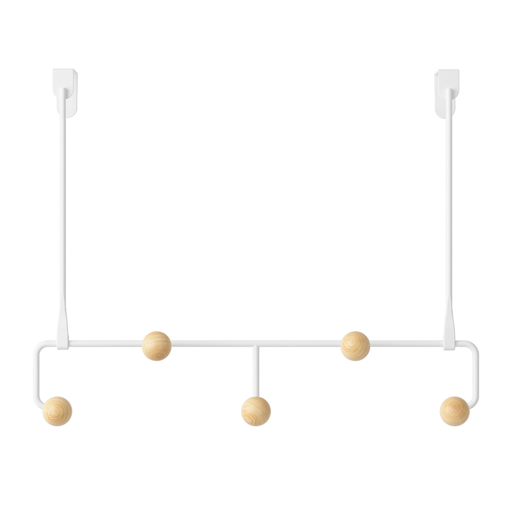 Вешалка для одежды подвесная estique, белая/натуральное дерево