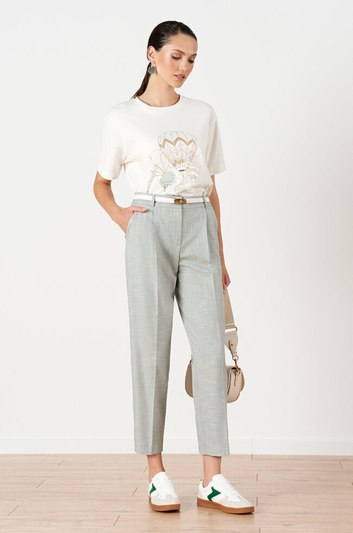 31151 Брюки женские (серо-зеленый)