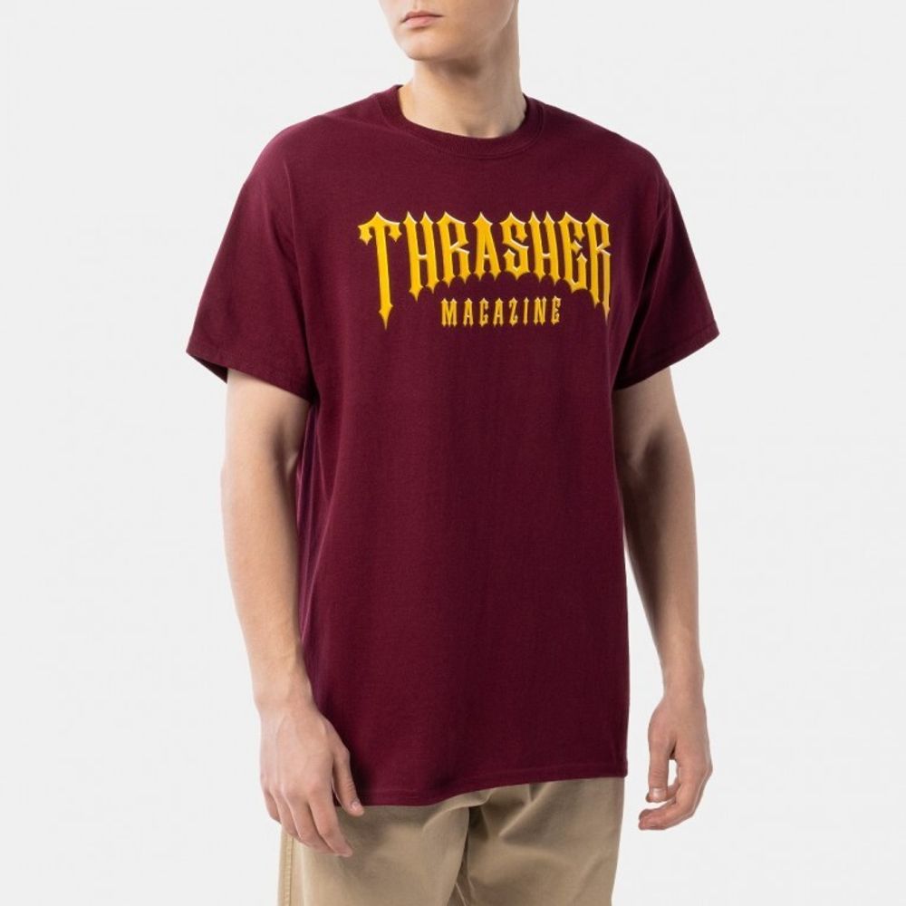 Burgundy thrasher shirt sale