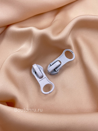 Собачка / бегунок для молнии белый тип 7