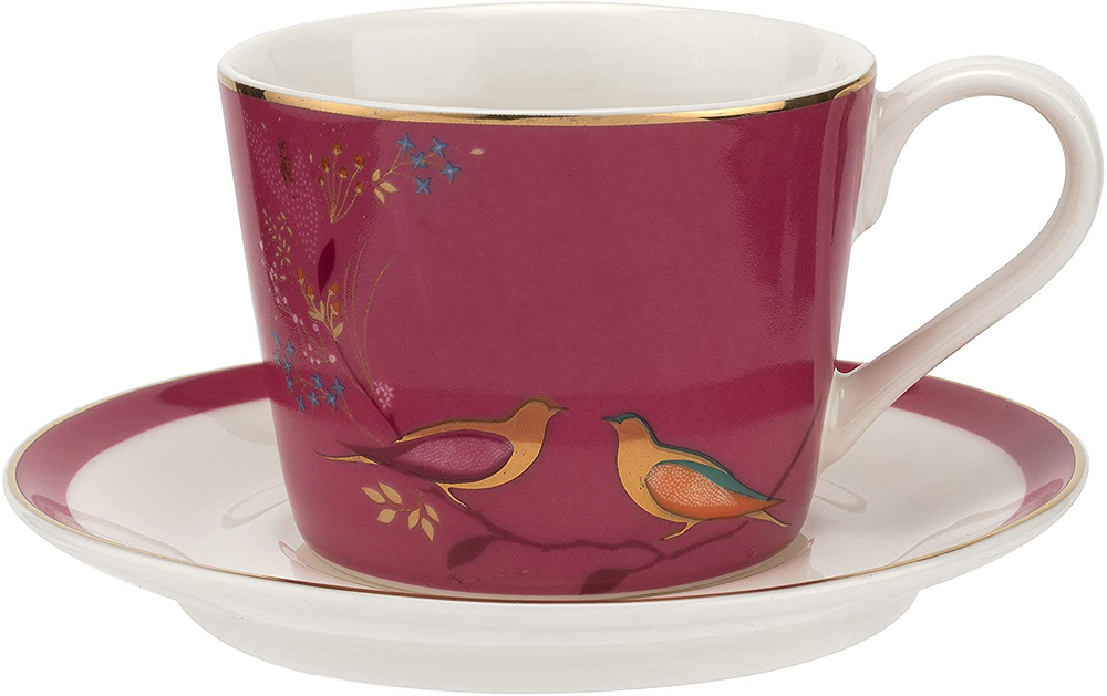 Portmeirion Чайная чашка Chelsea Sara Miller 200 мл с блюдцем Розовый SMCP78924-XG