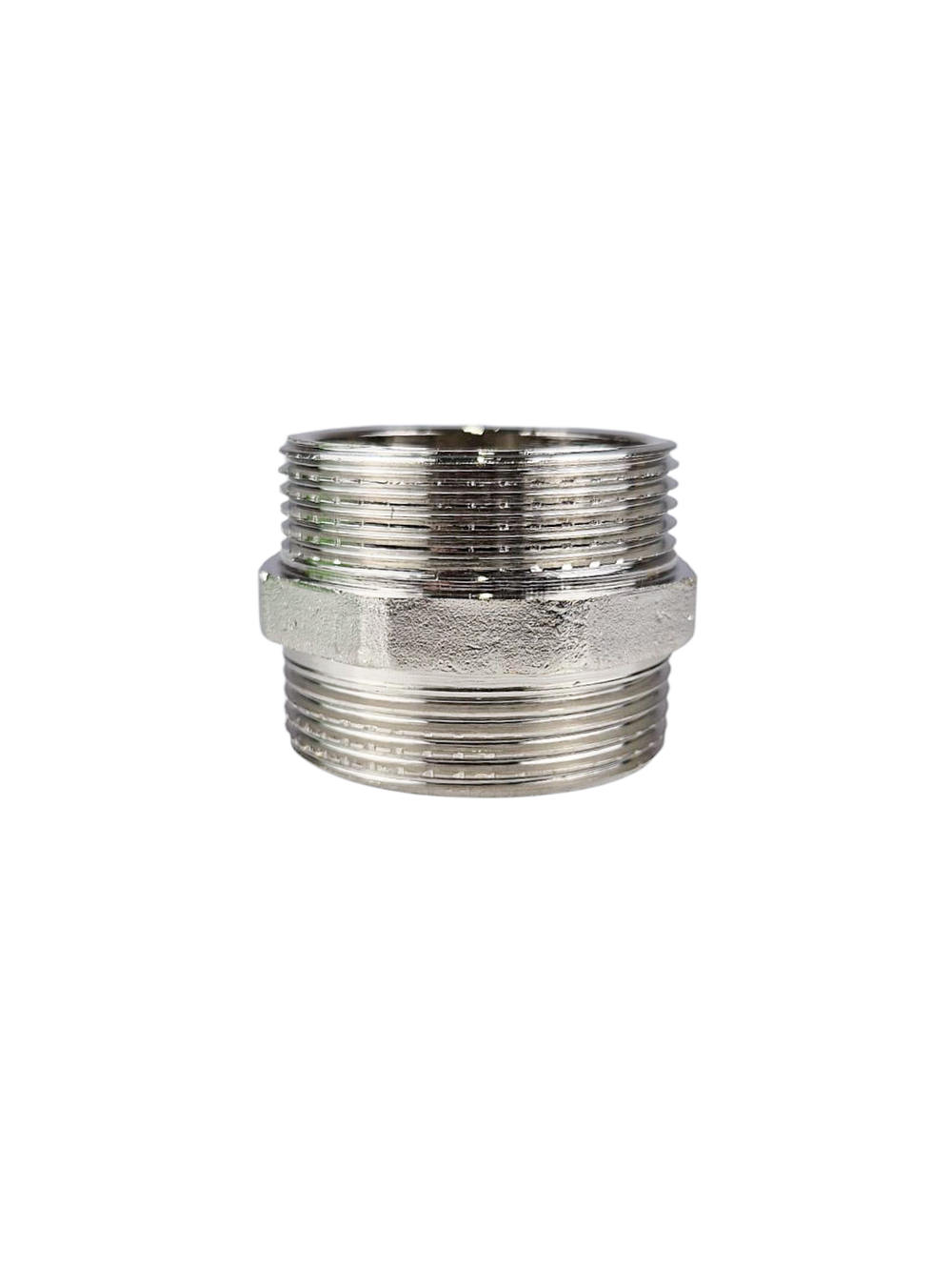 Ниппель, латунь, наружная резьба 1 1/4", никель, RTP