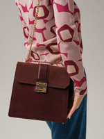 Кожаная сумка Deboro 30547 бордовый бархат