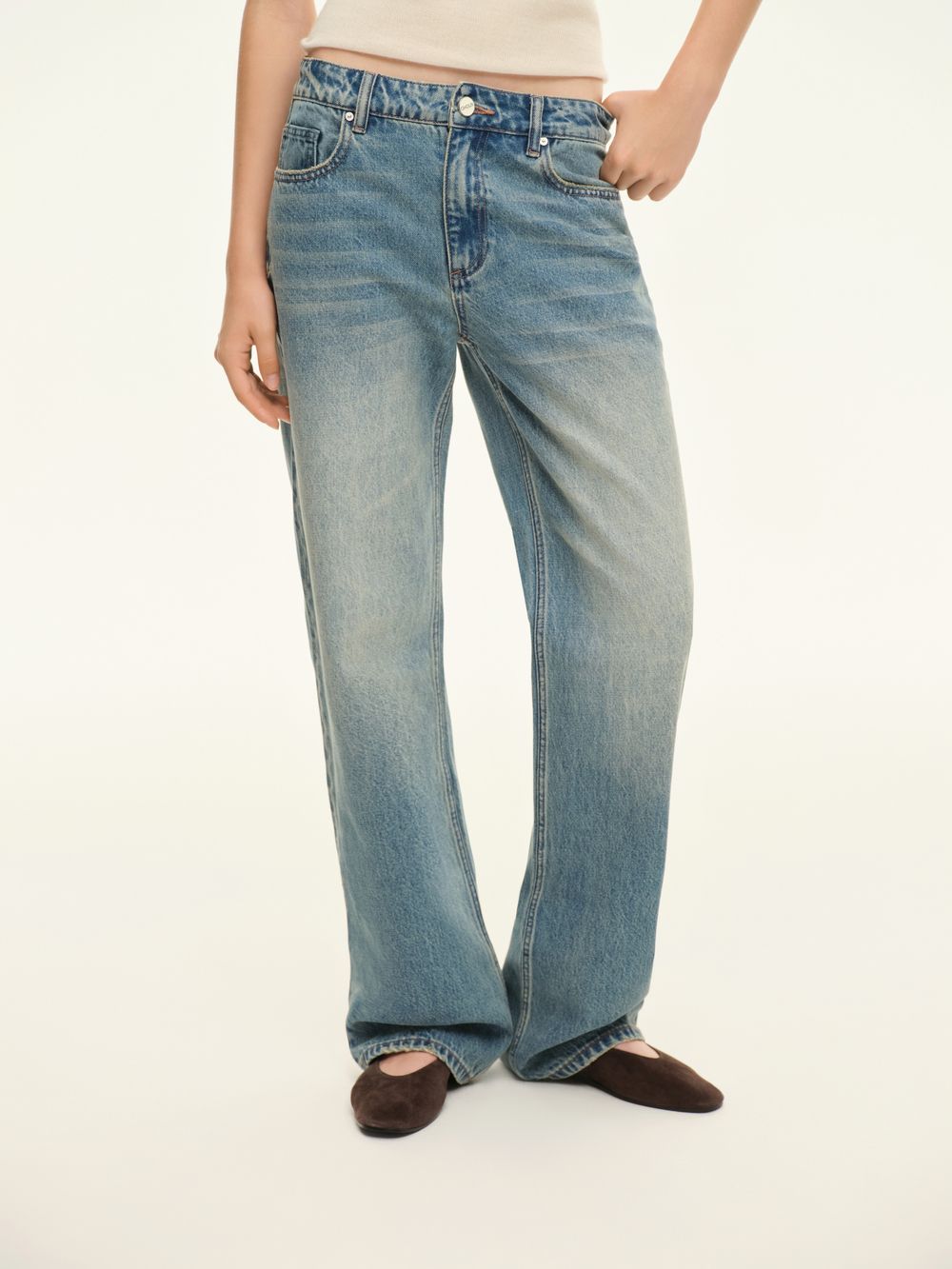 Джинсы прямого кроя (Day Off), синие