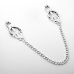 Серебристые зажимы для сосков с цепочкой (Цвет: серебристый)