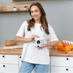 Lacrima color Краска Быстросохнущая, Гладкая, до 100°, Водоэмульсионная, Акриловая дисперсия, Глубокоматовое покрытие, 1 л, 1.4 кг, серый