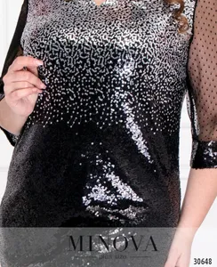 Платье 346-2-черный Minova